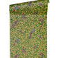 Floral Bird Scrollwork Textured Wallpaper in Green/Gold from the Versace IV Collection