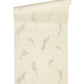 Floral Bird Scrollwork Textured Wallpaper in Beige/Cream from the Versace IV Collection