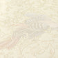 Floral Bird Scrollwork Textured Wallpaper in Beige/Cream from the Versace IV Collection
