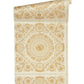 Classical Tile Baroque Textured Wallpaper in Gold/Cream from the Versace IV Collection