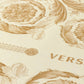 Classical Tile Baroque Textured Wallpaper in Gold/Cream from the Versace IV Collection