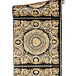 Classical Tile Baroque Textured Wallpaper in Black/Cream from the Versace IV Collection