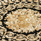 Classical Tile Baroque Textured Wallpaper in Black/Cream from the Versace IV Collection