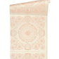 Classical Tile Baroque Textured Wallpaper in Pink/Ivory from the Versace IV Collection
