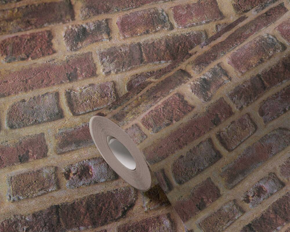 Brick Cottage Wallpaper in Brown/Red