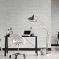 Brick Cottage Wallpaper in Stone/White