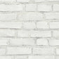 Brick Cottage Wallpaper in Stone/White
