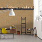 Distressed Stone Wallpaper in Orange/Blue