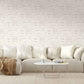 Distressed Stone Wallpaper in White