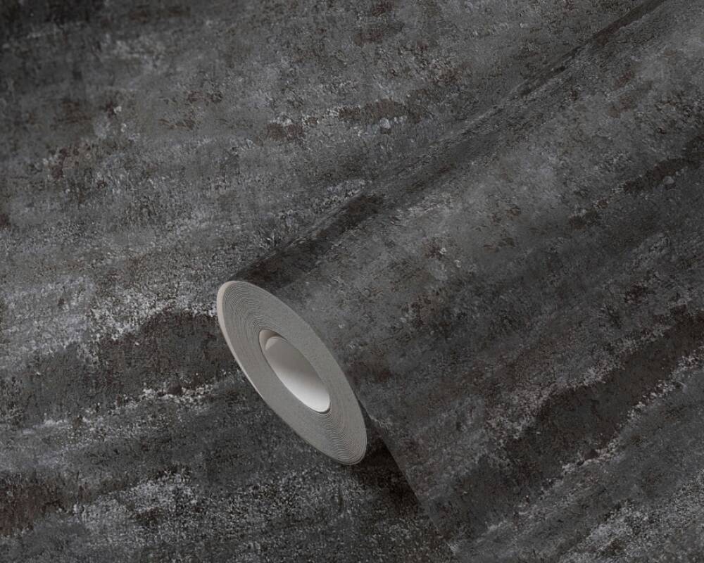 Distressed Stone Wallpaper in Black