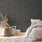 Distressed Stone Wallpaper in Black