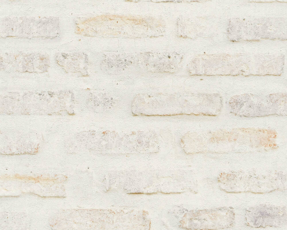 Sample Brick Deco Wallpaper in White/Grey/Red