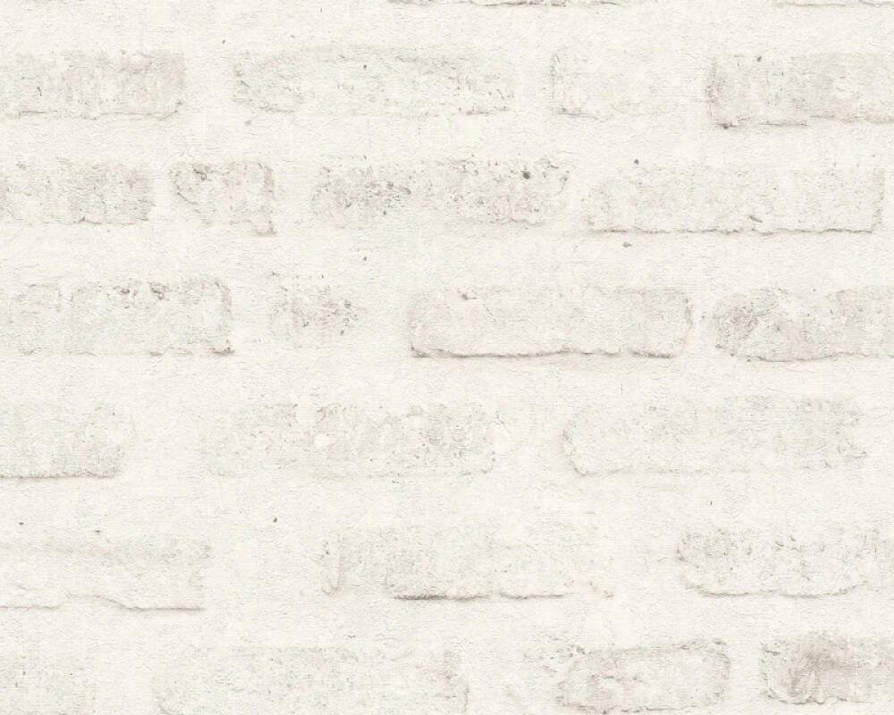 Sample Brick Deco Wallpaper in White/Grey
