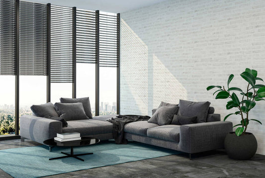 Brick Deco Wallpaper in White/Grey