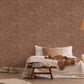 Brick Structures Wallpaper in Brown/Orange