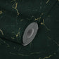 Marble Structures Wallpaper in Dark Green/Metallic