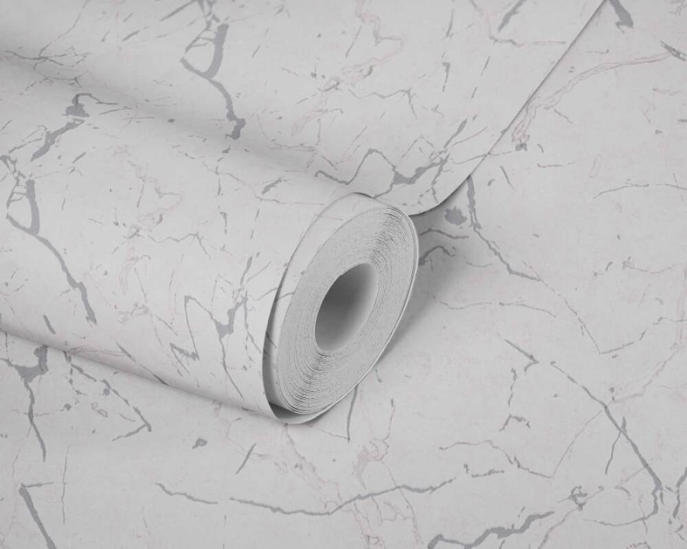 Marble Structures Wallpaper in Grey/Metallic