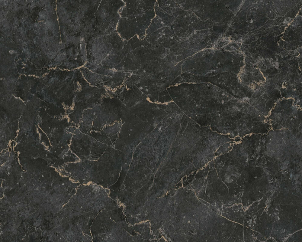 Sample Marble Structures Wallpaper in Black/Beige