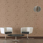 Medusa Head Silhouette Textured Wallpaper in Gold/Beige from the Versace V Collection
