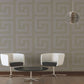 Geometry Figures Textured Wallpaper in Cream/Gold from the Versace V Collection