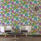 Medusa Head Textured Wallpaper in White/Multi from the Versace V Collection