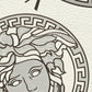 Medusa Head Textured Wallpaper in Black/White from the Versace V Collection
