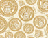 Medusa Head Textured Wallpaper in Gold/Black by Versace Home