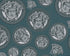Medusa Head Textured Wallpaper in Black/Blue by Versace Home