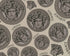 Medusa Head Textured Wallpaper in Cream/Black by Versace Home