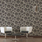 Medusa Head Textured Wallpaper in Cream/Black from the Versace V Collection