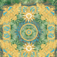 Baroque Ornaments Textured Wallpaper in Green/Multi by Versace Home