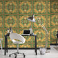 Baroque Ornaments Textured Wallpaper in Brown/Multi from the Versace V Collection