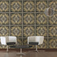 Baroque Ornaments Textured Wallpaper in Black/Gold from the Versace V Collection