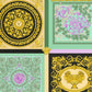 Baroque Squares Textured Wallpaper in Gold/Multi by Versace Home