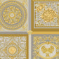 Baroque Squares Textured Wallpaper in Cream/Gold by Versace Home