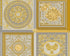 Baroque Squares Textured Wallpaper in Cream/Gold by Versace Home
