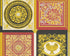 Baroque Squares Textured Wallpaper in Red/Gold by Versace Home