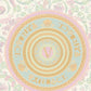 Baroque Circle Textured Wallpaper in Cream/Multi by Versace Home
