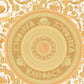 Baroque Circle Textured Wallpaper in Gold/Orange by Versace Home