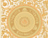 Baroque Circle Textured Wallpaper in Gold/Orange by Versace Home