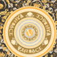 Baroque Circle Textured Wallpaper in Black/Silver by Versace Home
