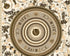Baroque Circle Textured Wallpaper in Black/Cream by Versace Home