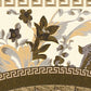 Baroque Circle Textured Wallpaper in Black/Cream from the Versace V Collection