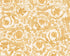 Baroque Damask Textured Wallpaper in Cream/Orange by Versace Home