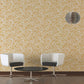 Baroque Damask Textured Wallpaper in Cream/Orange from the Versace V Collection