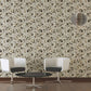 Baroque Damask Textured Wallpaper in Cream/Black from the Versace V Collection