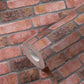 Brick Wallpaper in Brown/Red