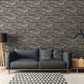 Stone Deco Wallpaper in Grey/Yellow