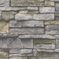 Stone Deco Wallpaper in Grey/Yellow