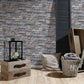 Stone Deco Wallpaper in Taupe/Cream